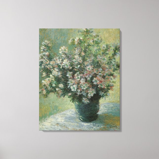 Impressão Em Tela Vaso de Flores por Claude Monet (Frente)