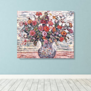 Impressão Em Tela Vaso de Flores, Zinnias por Maurice Prendergast