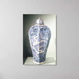 Impressão Em Tela Vaso octogonal "Mei- P" com branco