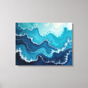 Impressão Em Tela Veias do Oceano – Fluido do Mar Profundo 24"x18" A