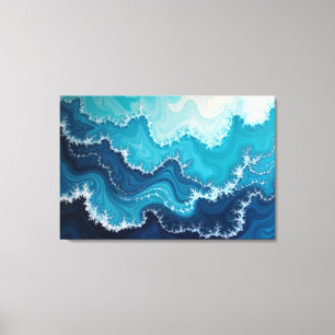 Impressão Em Tela Veias Oceânicas – Fluido do Mar Profundo 91cm x 61