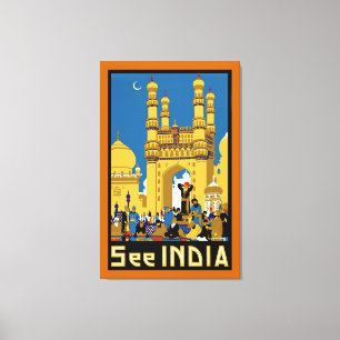 Impressão Em Tela Veja o ~ Hyderabad de India - L
