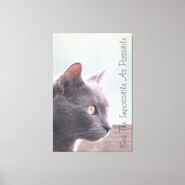 Impressão Em Tela Veja O Impossível (Frente)