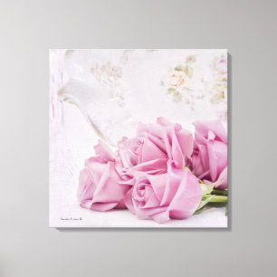 Impressão Em Tela Velas e Rosas