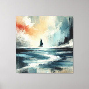 Impressão Em Tela Velero Abstrato Moderno