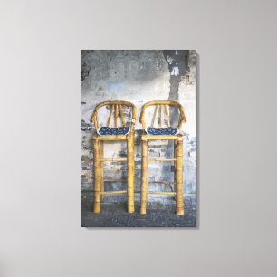 Impressão Em Tela Velhas cadeiras de bambu, Xitang, Zhejiang,