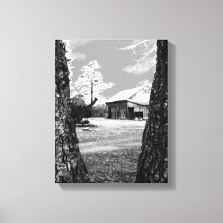 Impressão Em Tela Velho Barn Rural Barns Country Black & White Photo