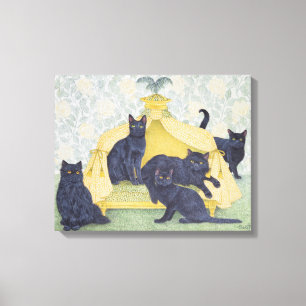 Impressão Em Tela Veludo preto