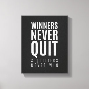 Impressão Em Tela Vencedores nunca saem Poster motivacional
