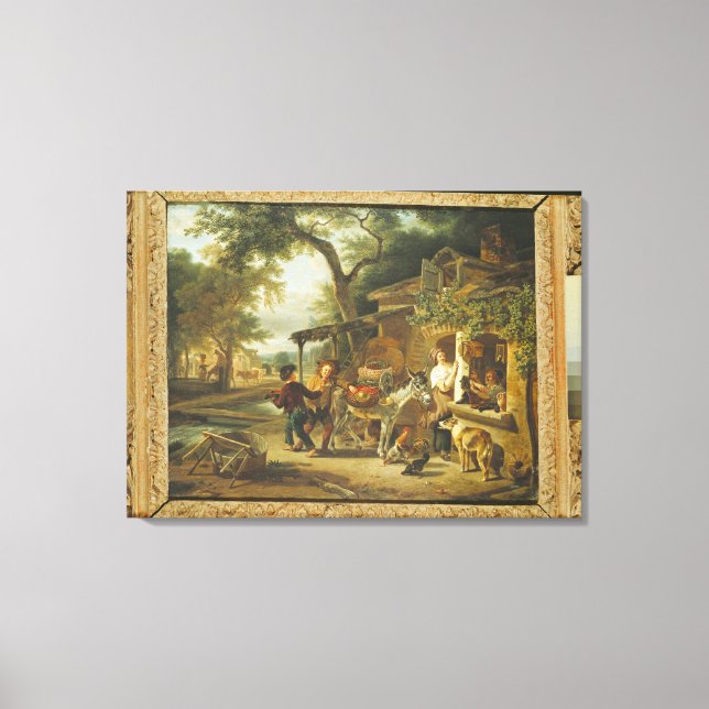 Impressão Em Tela Vendedor de Cereja (Frente)