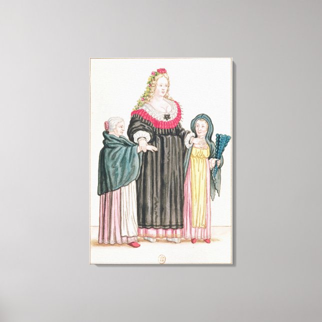 Impressão Em Tela Venetian Courtesan (Frente)