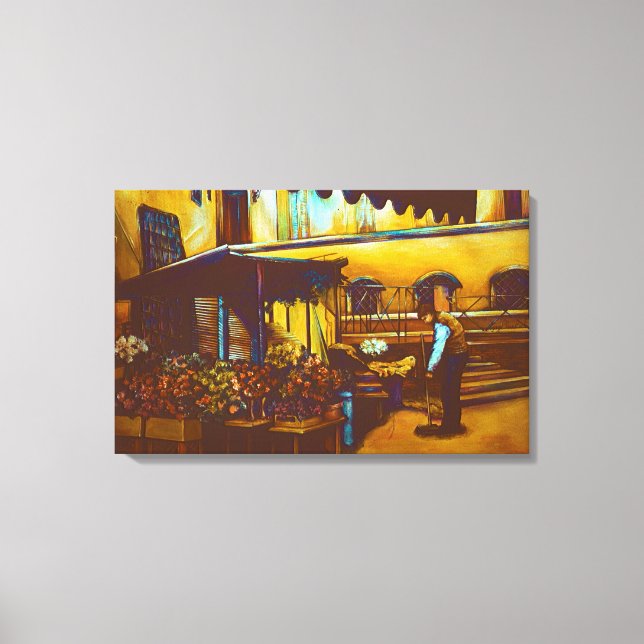 Impressão Em Tela Venetian Venditore (Frente)