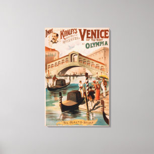 Impressão Em Tela Veneza, noiva do mar nas gôndola 2 da Olympia