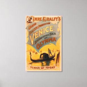 Impressão Em Tela Veneza, noiva do mar nas gôndola 3 da Olympia