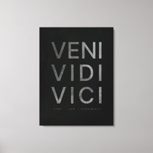 Impressão Em Tela Veni Vidi Vici Citação Motivacional