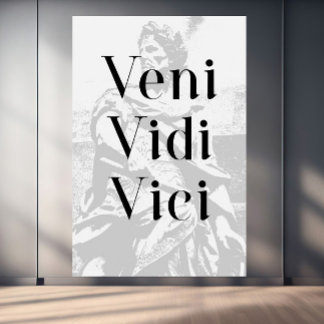 Impressão Em Tela Veni, Vidi, Vici - "Vim, vi, conquistei"