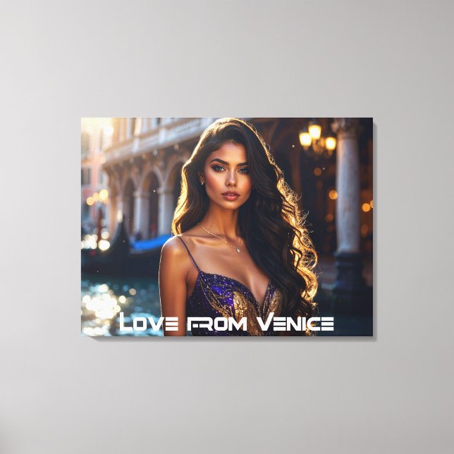 IMPRESSÃO EM TELA VENICE - LOVE FROM VENICE (Frente)
