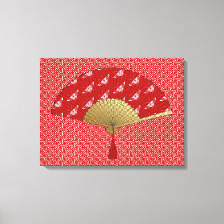 Impressão Em Tela Ventilador Deco - Borboletas, Vermelho Escuro e Br