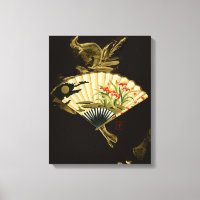 Ventilador Oriental Crampeado com Design Floral