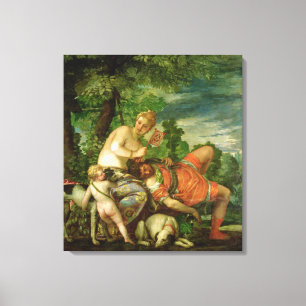 Impressão Em Tela Venus e Adonis, 1580
