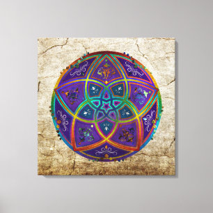 Impressão Em Tela Venus Flower of Love fineART Oriental Antique lila