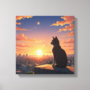 Impressão Em Tela Ver a partir do Gato de Aventuros de Altura