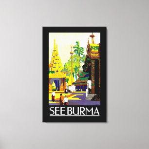 Impressão Em Tela Ver Birmânia