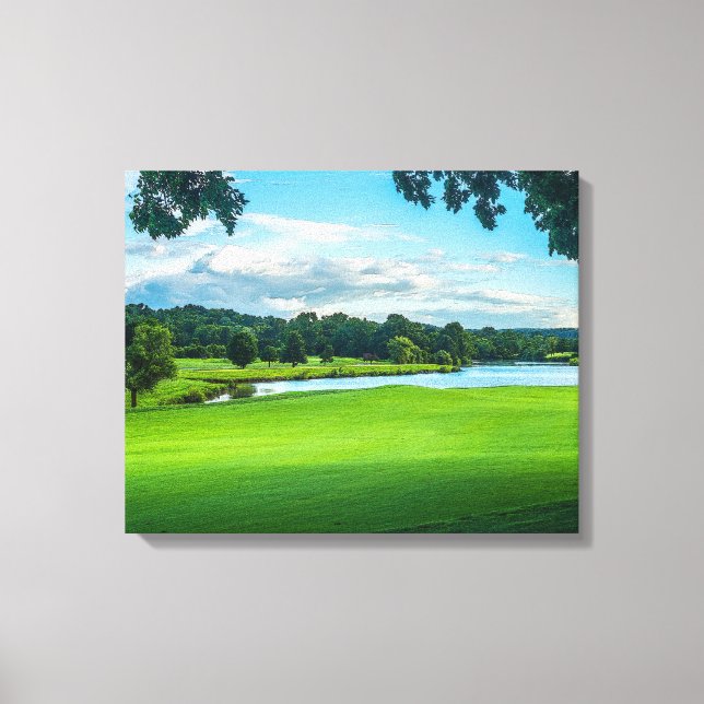 Impressão Em Tela Verão No Curso De Golfe (Frente)