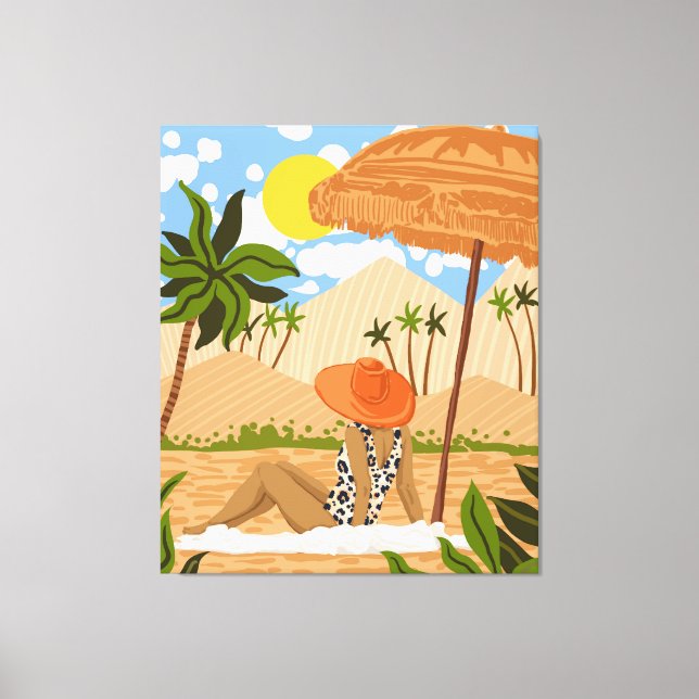 Impressão Em Tela Verão No Egito (Frente)