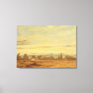 Impressão Em Tela Verão - Paisagem noturna (óleo na canvas)