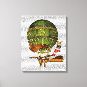 Impressão Em Tela Verde-balão de ar quente