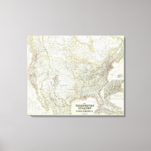 Impressão Em Tela Vereinigten Staaten von N America - Norte dos EUA (Frente)