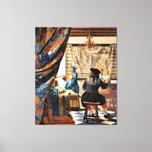 Impressão Em Tela Vermeer - A Arte da Pintura