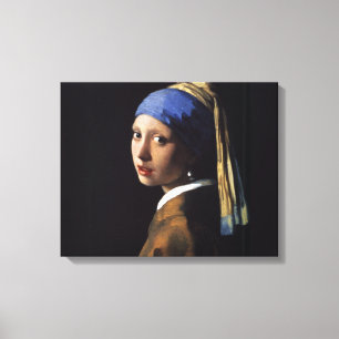 Impressão Em Tela Vermeer Girl Pearl Enarrando pintura de arte