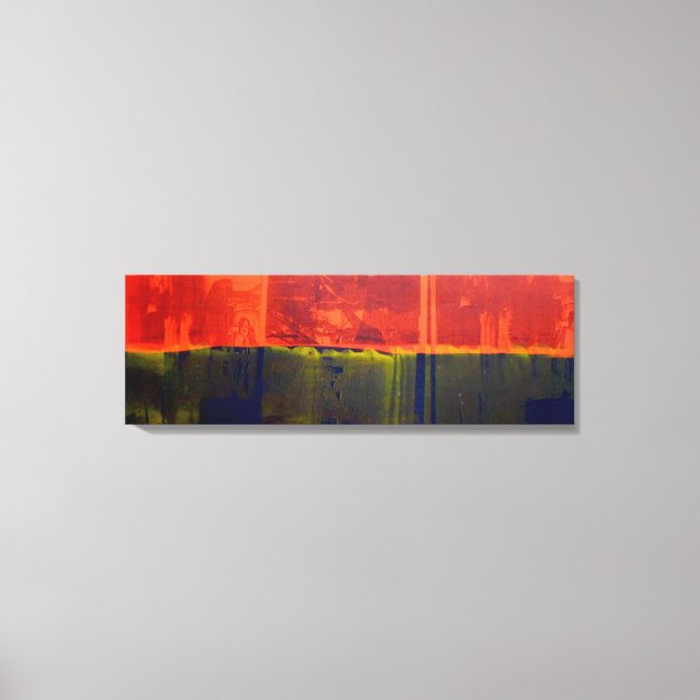 Impressão Em Tela Vermelho e Azul (Frente)