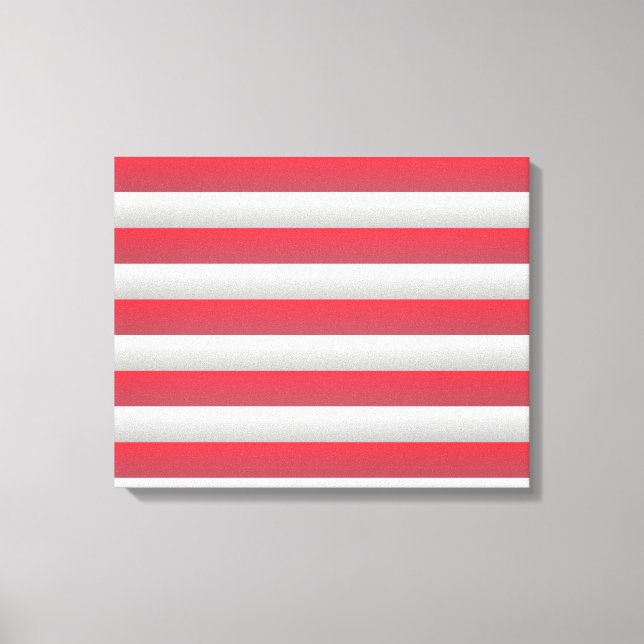 Impressão Em Tela Vermelho e Branco (Frente)