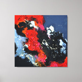 Impressão Em Tela vermelho e preto