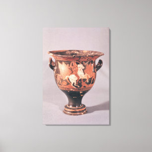 Impressão Em Tela Vermelho-figura krater que descreve amazons e