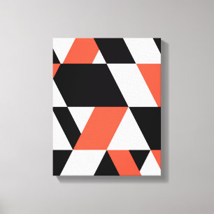 Impressão Em Tela Vermelho-negro, moderno, moderno, design geométric