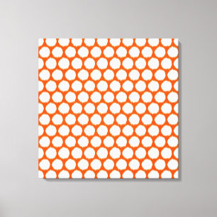 Impressão Em Tela Vermilion Asian Moods Ikat Pontos