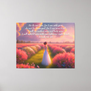 Impressão Em Tela Verso de bíblia Inspiracional Personalizado de Isa