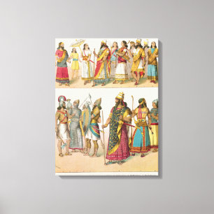 Impressão Em Tela Vestido Assyrian, de "do der Voelker Trachten",