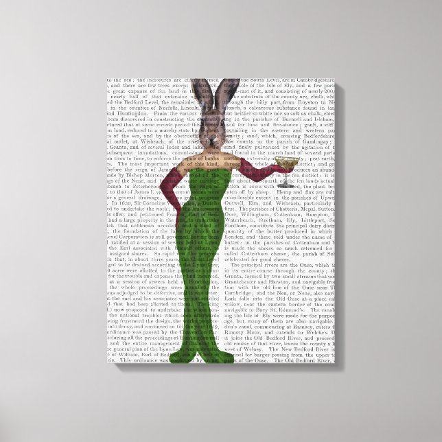 Impressão Em Tela Vestido Verde Rabbit (Frente)