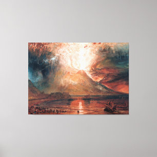 Impressão Em Tela Vesúvio em Erupção por J. W. Turner (1820)