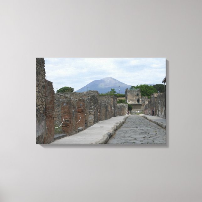 Impressão Em Tela Vesúvio-Pompeia (Frente)