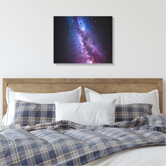 Impressão Em Tela Via láctea cores brilhantes (Insitu(Quarto))
