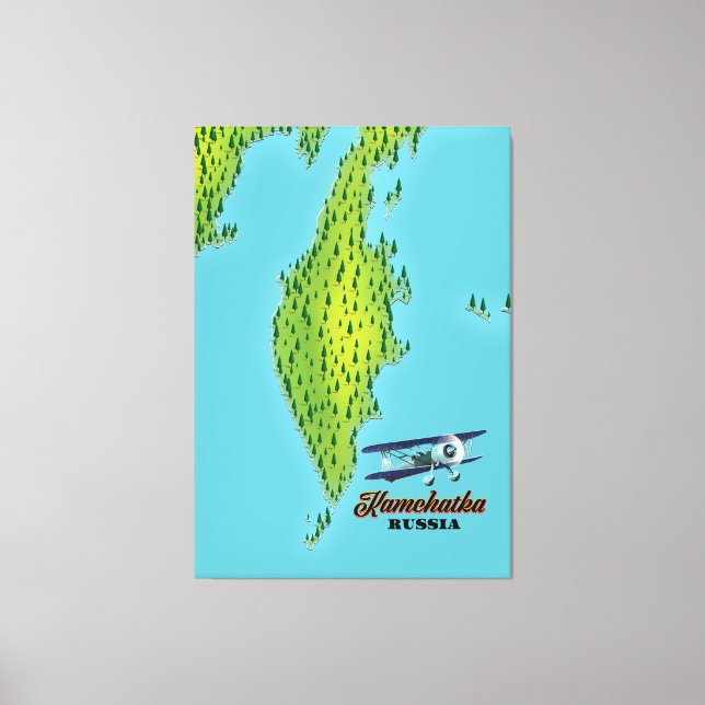 Impressão Em Tela Viagem da Península de Kamchatka Rússia. (Frente)