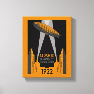 Impressão Em Tela viagem de Avião Retroativo de 1920