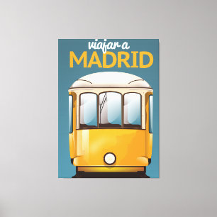 Impressão Em Tela Viagem Para Madrid, poster de férias de vintage