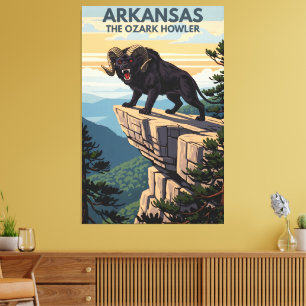 Impressão Em Tela Viagens pelo Arkansas WPA Ozark Uivador